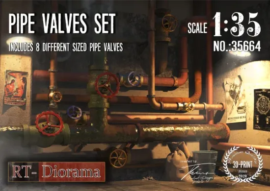 Picture of 1/35 Pipe Valves Set - RT Diorama 35664
