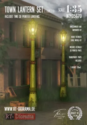 Picture of 1/35 Town Lantern Set Type 1 - RT Diorama 35670