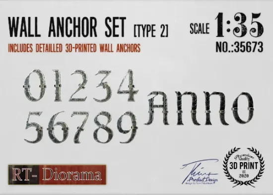 Picture of 1/35 Wall Anchor Set [Type 2] - RT Diorama 35673