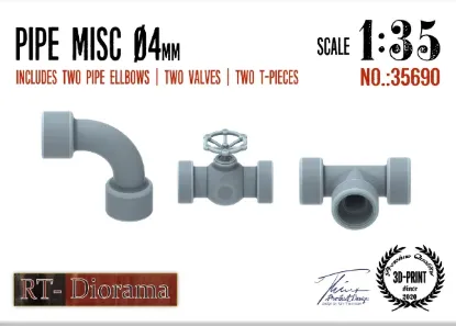 Picture of 1/35 Pipe Misc. 4mm - RT Diorama 35690