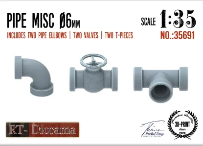 Picture of 1/35 Pipe Misc. 6mm - RT Diorama 35691