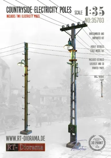Picture of 1/35 Countryside Electricity Poles - RT Diorama 35703