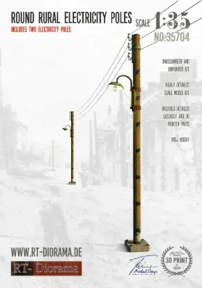 Picture of 1/35 Wooden Electricity Poles - RT Diorama 35704