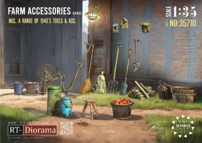 Picture of 1/35 Large Farm Accessories Set - RT Diorama 35710