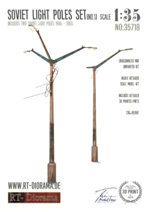 Picture of 1/35 Soviet Light Poles Set 1 [1950s-1980s] - RT Diorama 35718