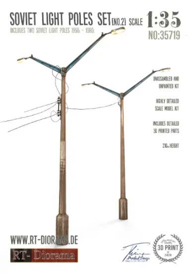 Picture of 1/35 Soviet Light Poles Set 2 [1950s-1980s] - RT Diorama 35719