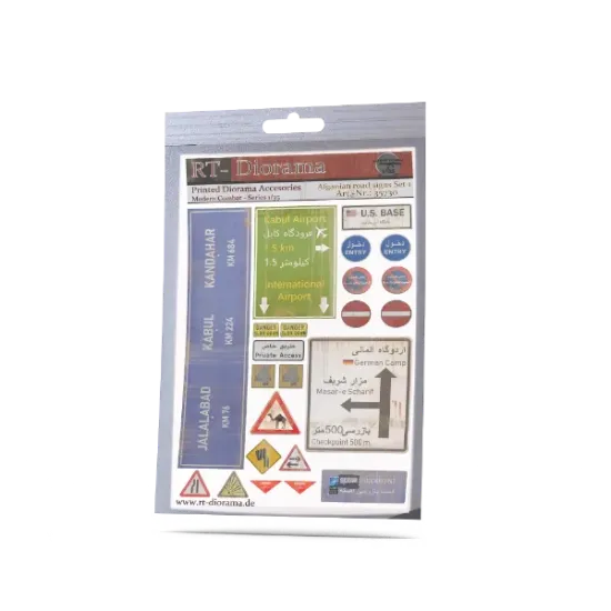 Picture of 1/35 Printed Accesories: "Afghanian rodad Signs" No.1 - RT Diorama 35730