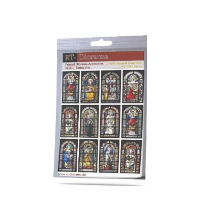 Picture of 1/35 Printed Accesories: Romanic church stained glass windows No.1 - RT Diorama 35734