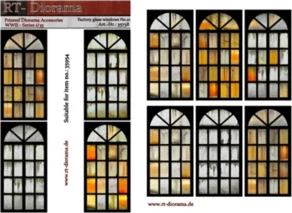 Picture of 1/35 Printed Accesories: Factory glass windows Nr.10 - RT Diorama 35738