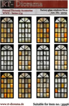 Picture of 1/35 Printed Accesories: Factory glass windows Nr.12 - RT Diorama 35739