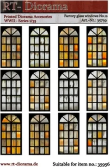 Picture of 1/35 Printed Accesories: Factory glass windows Nr.12 - RT Diorama 35739