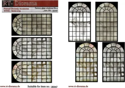 Picture of 1/35 Printed Accesories: Factory glass windows Nr.4 - RT Diorama 35740