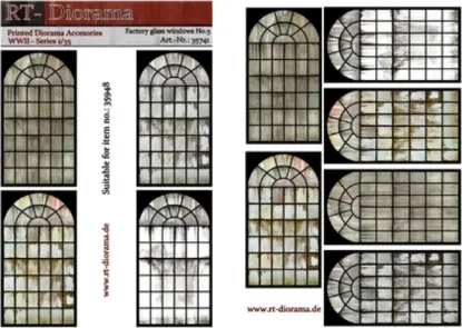 Picture of 1/35 Printed Accesories: Factory glass windows Nr.5 - RT Diorama 35741