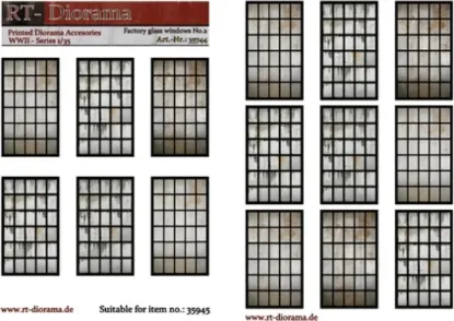 Picture of 1/35 Printed Accesories: Factory glass windows Nr.2 - RT Diorama 35744