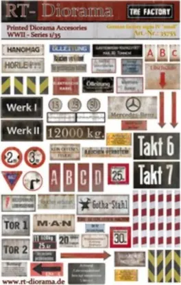Picture of 1/35 Printed Accesories: German Factory Signs No.4 - RT Diorama 35755