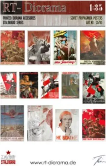 Picture of 1/35 Printed Accesories: Soviet Propaganda Posters - RT Diorama 35761