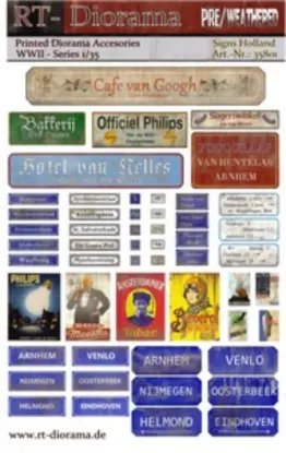 Picture of 1/35 Printed Accesories: Signs Holland - RT Diorama 35801