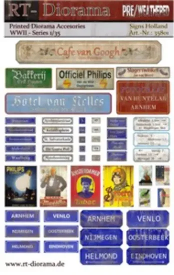 Picture of 1/35 Printed Accesories: Signs Holland - RT Diorama 35801