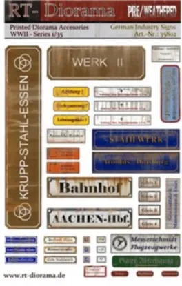 Picture of 1/35 Printed Accesories: Signs Industry (Germany) - RT Diorama 35802