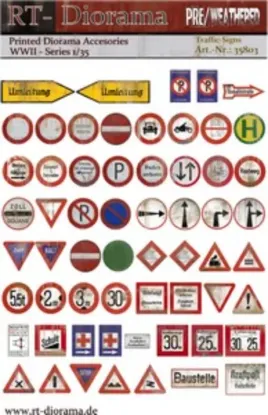 Picture of 1/35 Printed Accesories: Traffic-Signs - RT Diorama 35803