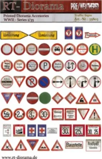 Picture of 1/35 Printed Accesories: Traffic-Signs - RT Diorama 35803