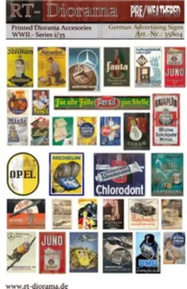 Picture of 1/35 Printed Accesories: German Advertising Signs - RT Diorama 35804