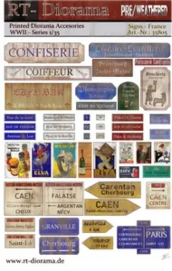 Picture of 1/35 Printed Accesories: Signs France - RT Diorama 35805