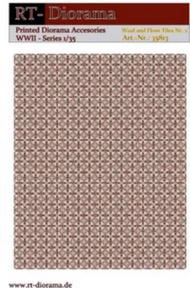 Picture of 1/35 Printed Accesories: Wall and Floor Tiles Nr.2 Victorian Encaustic Pattern - RT Diorama 35813