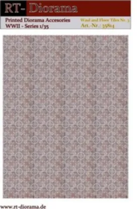 Picture of 1/35 Printed Accesories: Wall and Floor Tiles Nr.3 Circular Medallion Mosaic Pa. - RT Diorama 35814