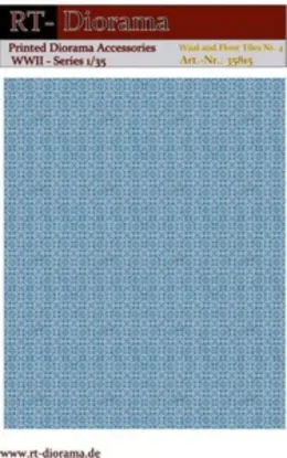 Picture of 1/35 Printed Accesories: Wall and Floor Tiles Nr.4 Blue-White Azulejo Pattern - RT Diorama 35815