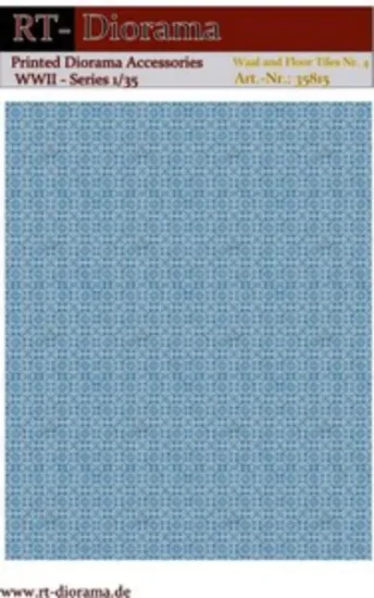 Picture of 1/35 Printed Accesories: Wall and Floor Tiles Nr.4 Blue-White Azulejo Pattern - RT Diorama 35815