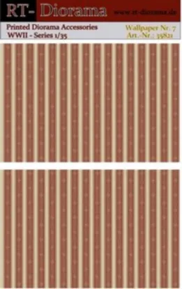 Picture of 1/35 Printed Accesories: Wallpaper Nr.7 Royal Stripe Pattern - RT Diorama 35821