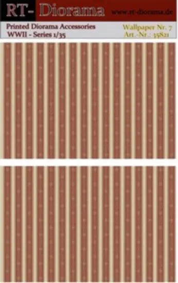 Picture of 1/35 Printed Accesories: Wallpaper Nr.7 Royal Stripe Pattern - RT Diorama 35821