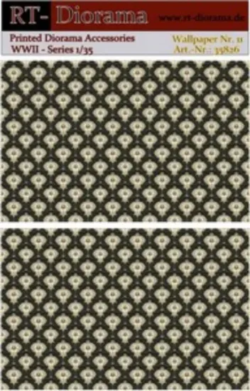 Picture of 1/35 Printed Accesories: Wallpaper Nr.11 Black Royal Pattern - RT Diorama 35826