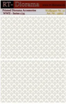 Picture of 1/35 Printed Accesories: Wallpaper Nr.12 White Floral Pattern - RT Diorama 35827