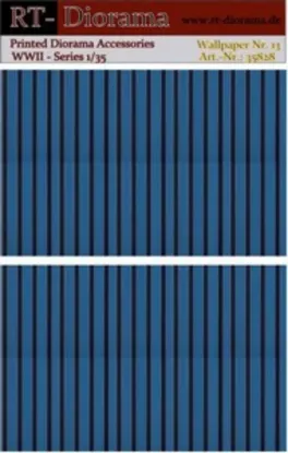 Picture of 1/35 Printed Accesories: Wallpaper Nr.13 Dark Blue Stripe Pattern - RT Diorama 35828