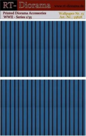 Picture of 1/35 Printed Accesories: Wallpaper Nr.13 Dark Blue Stripe Pattern - RT Diorama 35828