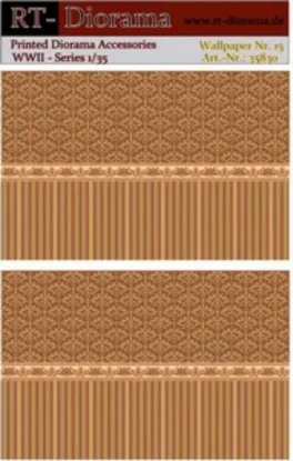 Picture of 1/35 Printed Accesories: Wallpaper Nr.15 Mixed baroque pattern - RT Diorama 35830