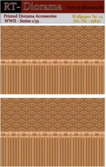 Picture of 1/35 Printed Accesories: Wallpaper Nr.15 Mixed baroque pattern - RT Diorama 35830