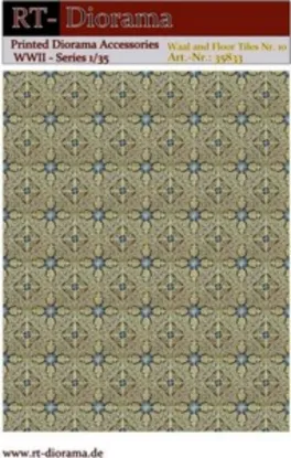 Picture of 1/35 Printed Accesories: Wall and Floor Tiles Nr.10 Mediterranean Clover Pattern - RT Diorama 35833