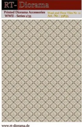 Picture of 1/35 Printed Accesories: Wall and Floor Tiles Nr.12 Victorian Medallion Pattern - RT Diorama 35835