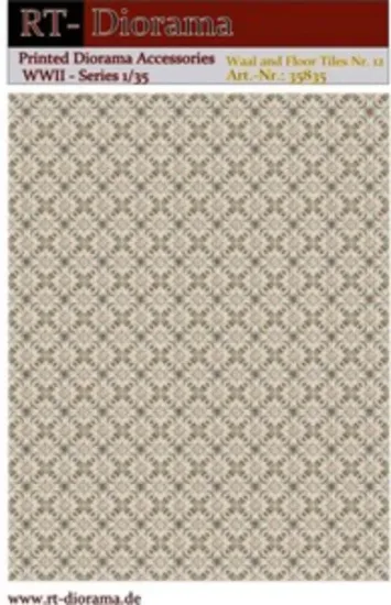 Picture of 1/35 Printed Accesories: Wall and Floor Tiles Nr.12 Victorian Medallion Pattern - RT Diorama 35835