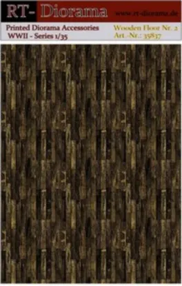 Picture of 1/35 Printed Accesories: Wooden Floor Nr.2 Smoked Dark Plankwood - RT Diorama 35837