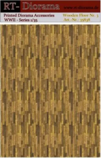 Picture of 1/35 Printed Accesories: Wooden Floor Nr.3 Golden Aged Stripwood - RT Diorama 35838