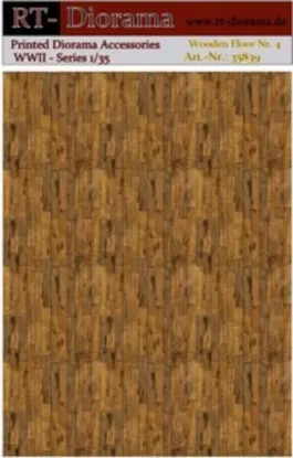 Picture of 1/35 Printed Accesories: Wooden Floor Nr.4 Dark Aged Stripwood - RT Diorama 35839