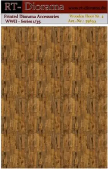 Picture of 1/35 Printed Accesories: Wooden Floor Nr.4 Dark Aged Stripwood - RT Diorama 35839