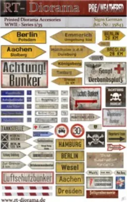 Picture of 1/35 Printed Accesories: Signs Germany - RT Diorama 35843