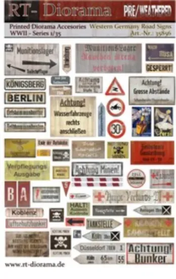 Picture of 1/35 Printed Accesories: Road Sign western germany - RT Diorama 35856