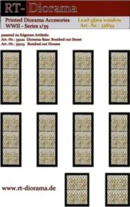 Picture of 1/35 Printed Accesories: Lead-Glass Windows (smal) - RT Diorama 35859