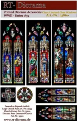 Picture of 1/35 Printed Accesories: Church Stained Glass Windows - RT Diorama 35860